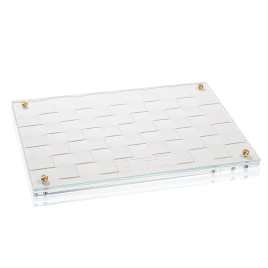 White Woven Challah Board