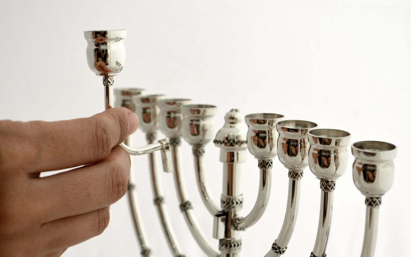 Small Sterling Silver Chanukah Menorah