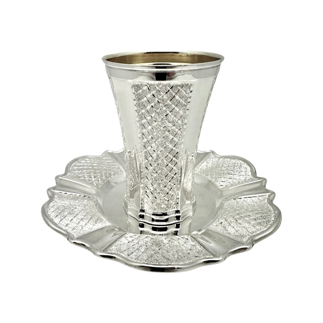 SW Palermo Kiddush Cup Set Diamond Cut