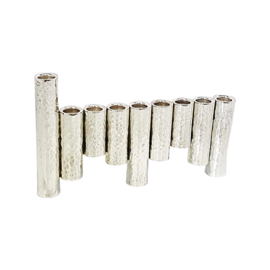 Hammered Tube Menorah