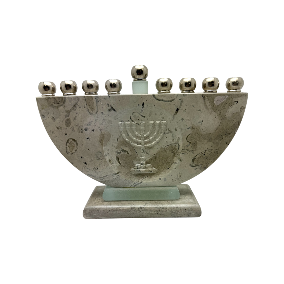 Gray Jerusalem Menorah
