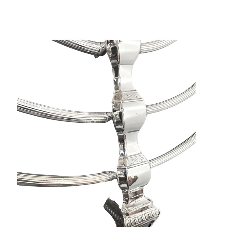 Sterling Silver Chasing Menorah