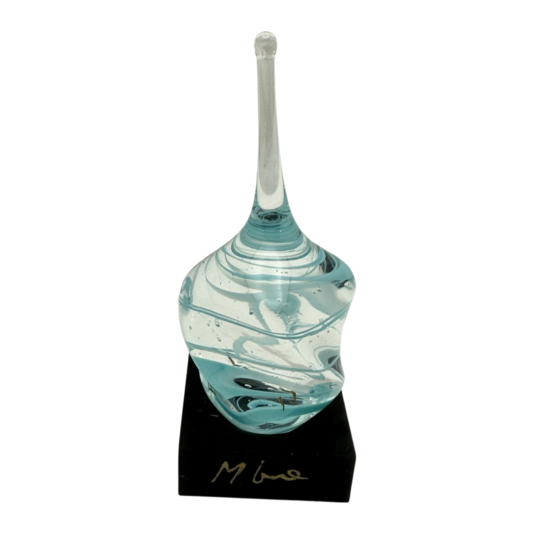 Michael Gore Clear Aqua Twist Dreidel