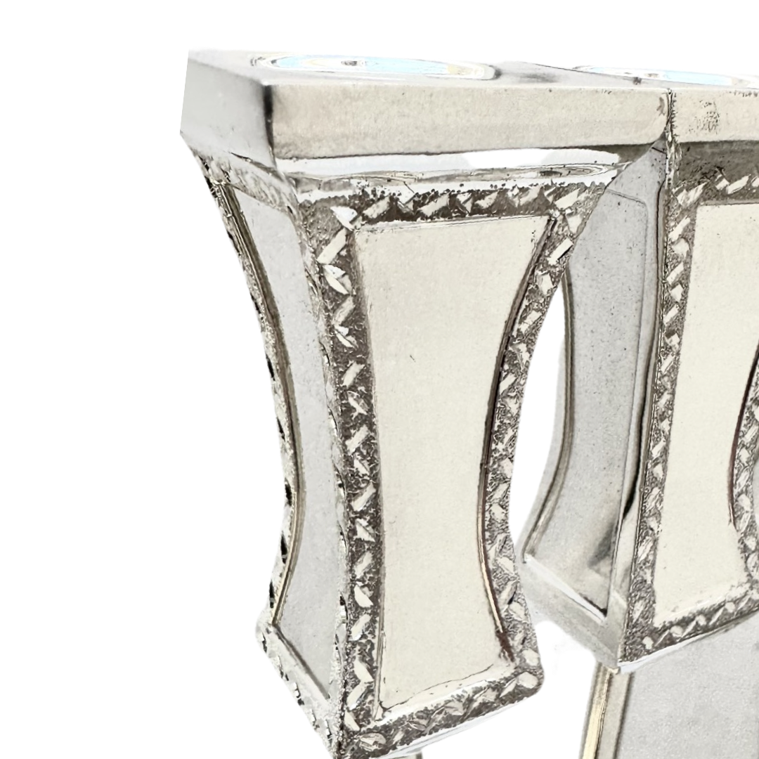Diamond Cut Corners Menorah