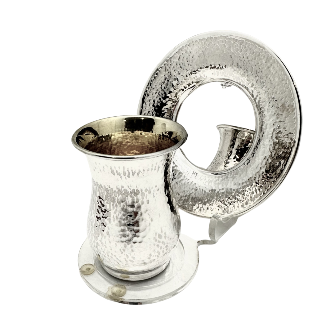 Hammered Kiddush Cup Set
