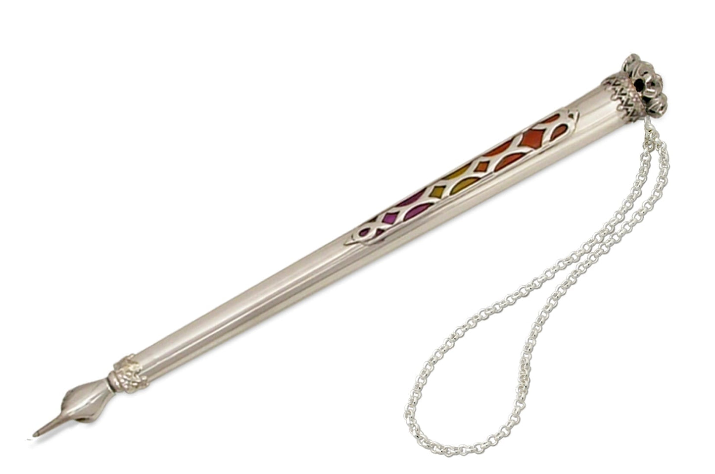 Enamel and Sterling Silver Torah Pointer