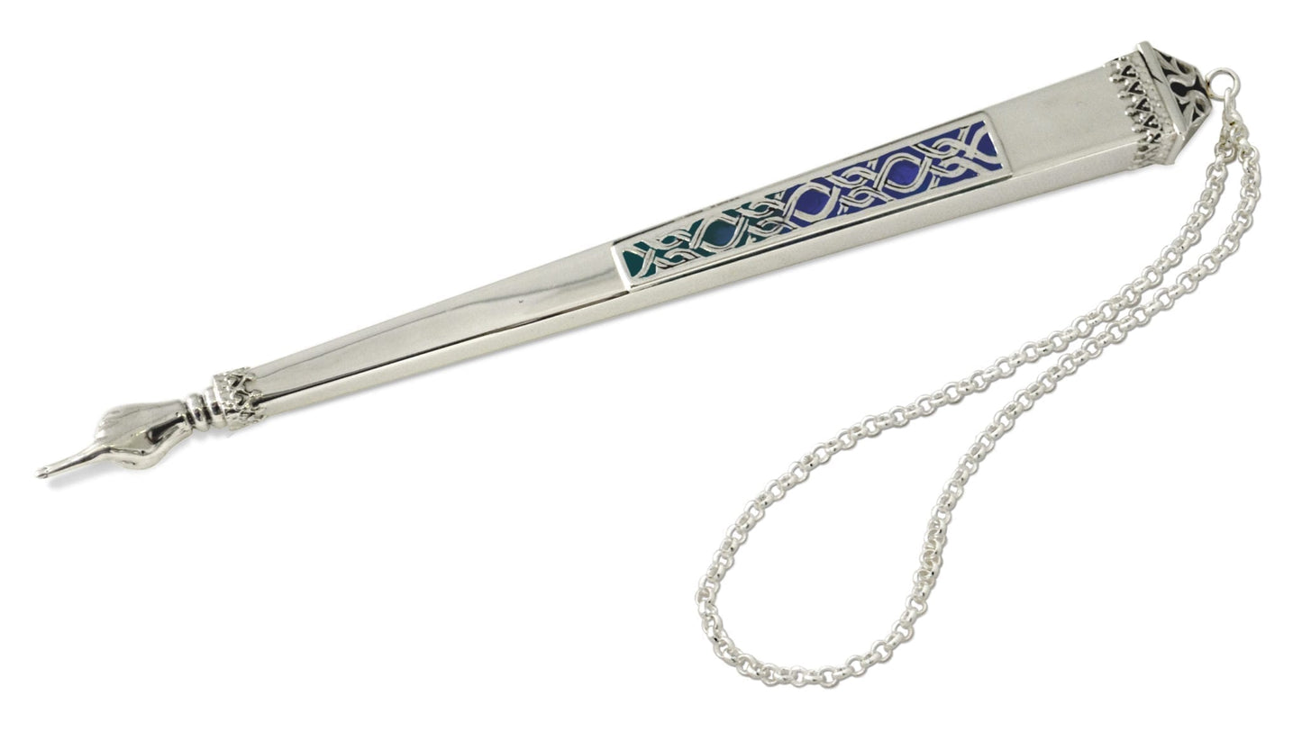 Enamel and Sterling Silver Torah Pointer