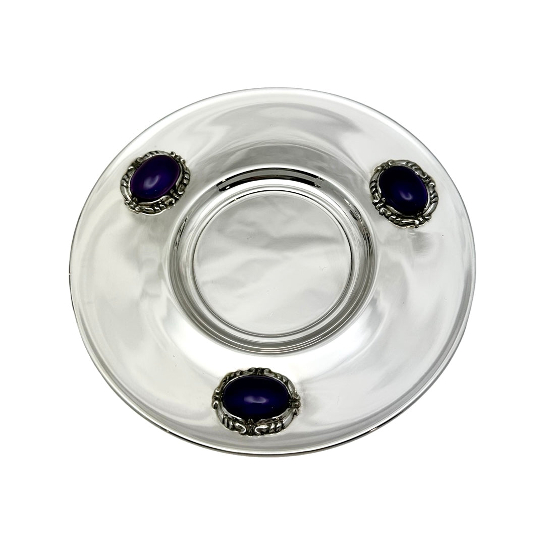 Amethyst Stone Kiddush Cup Set