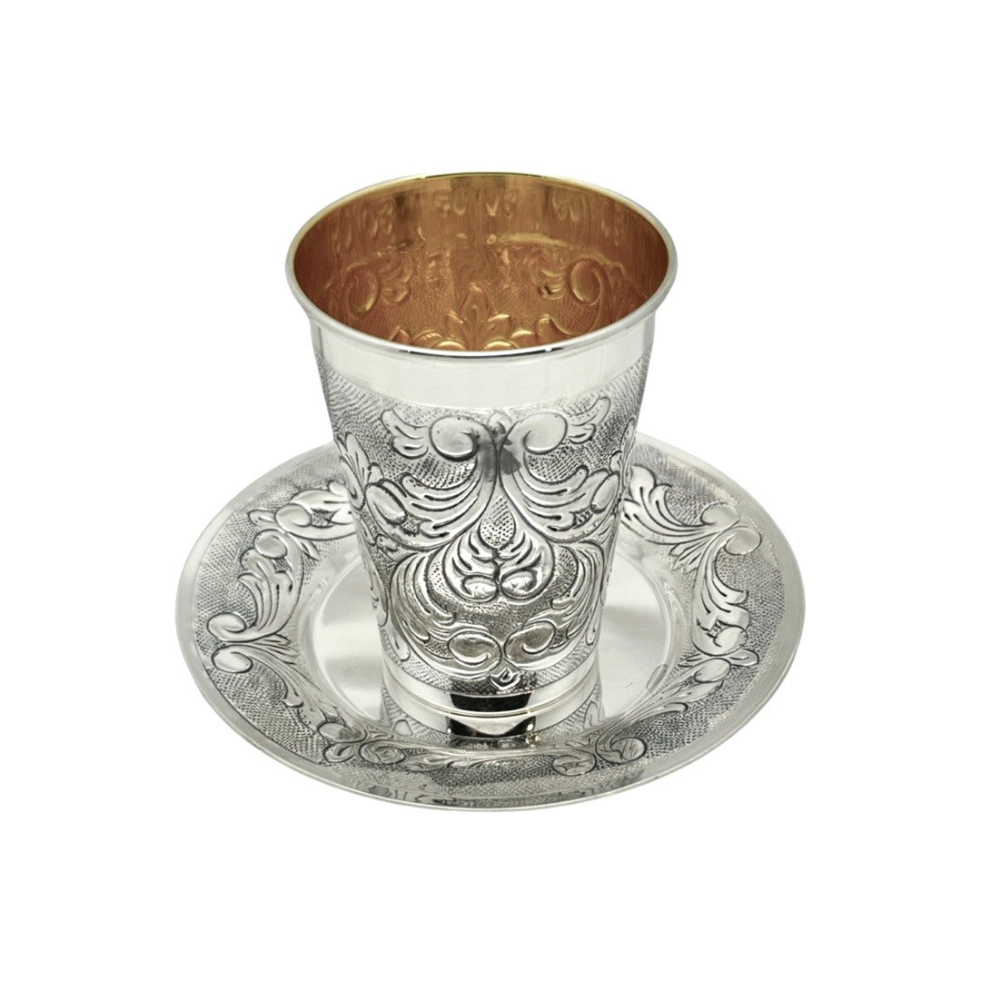 Kiddush Cup Set Chased