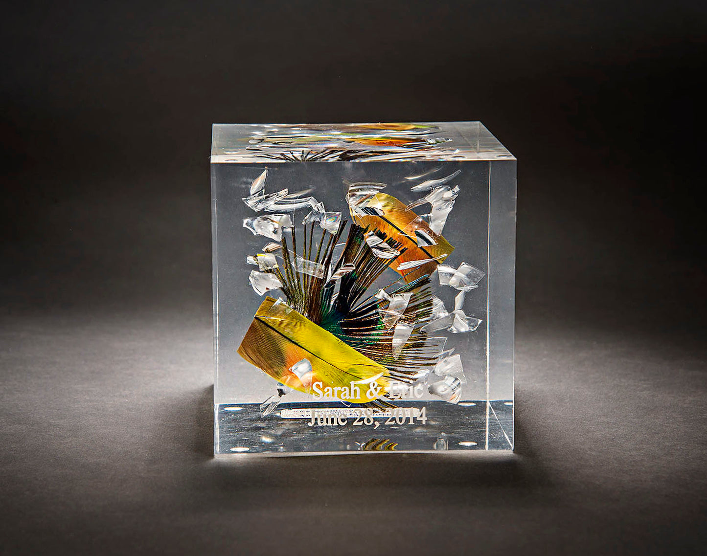 Square Wedding Glass Cube