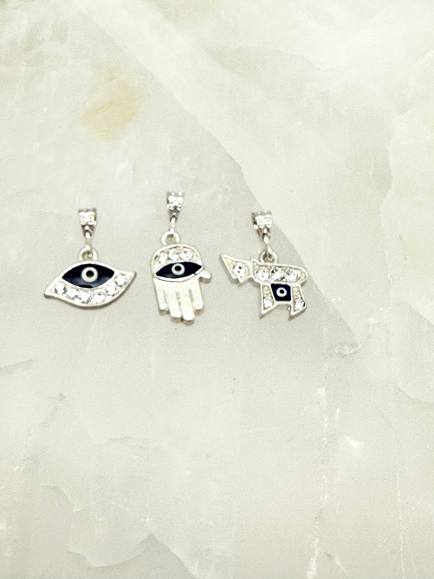 CZ Pendant With Watchful Eye