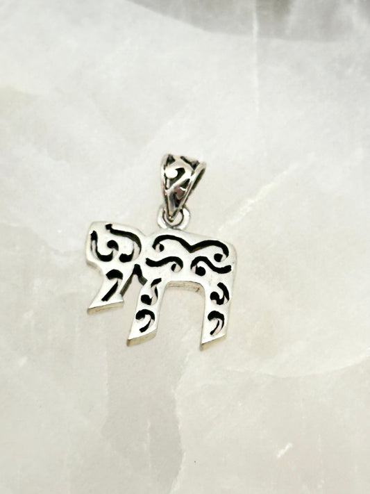 Cutout Chai Pendant
