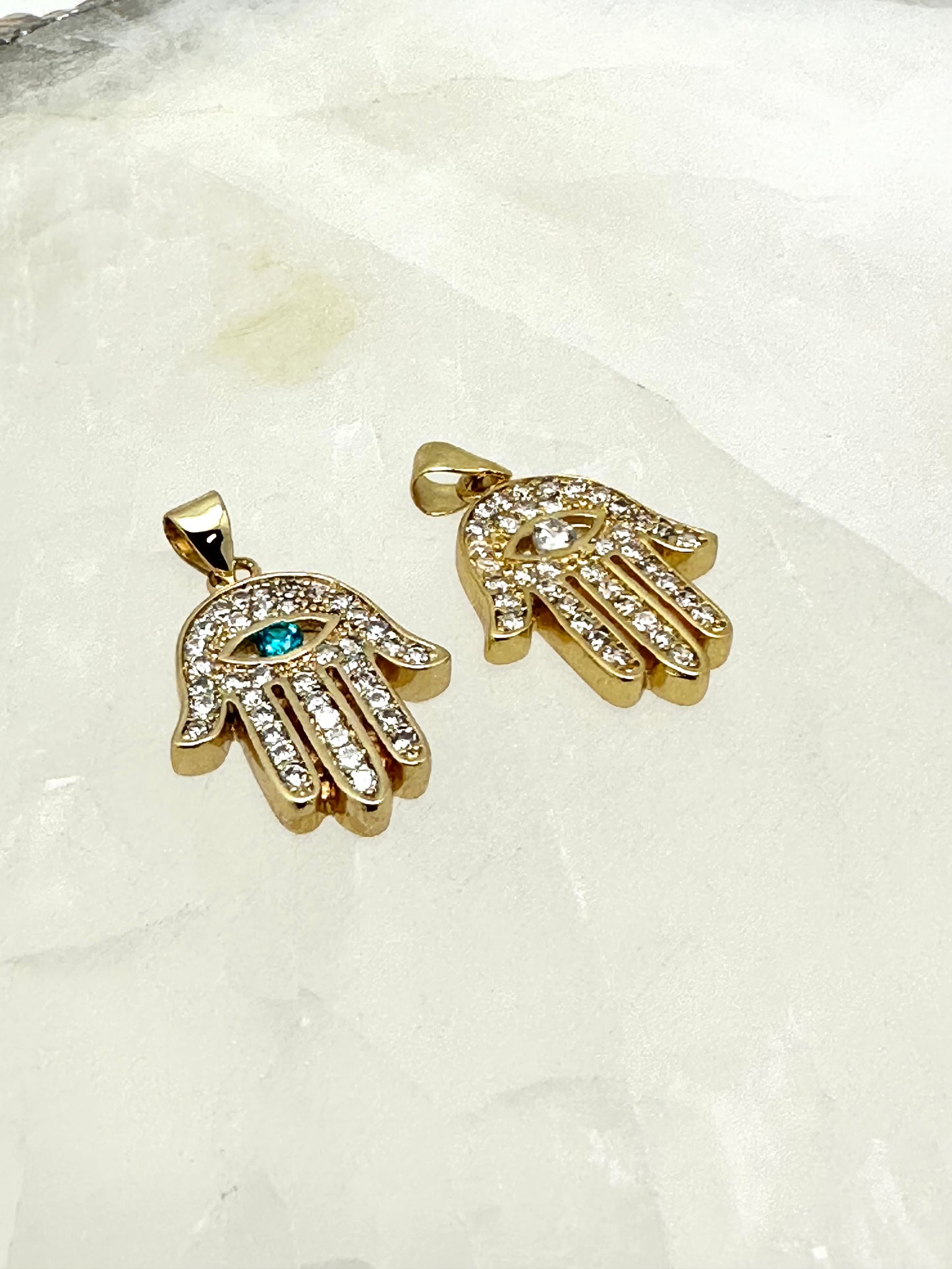 CZ Hamsa Necklace