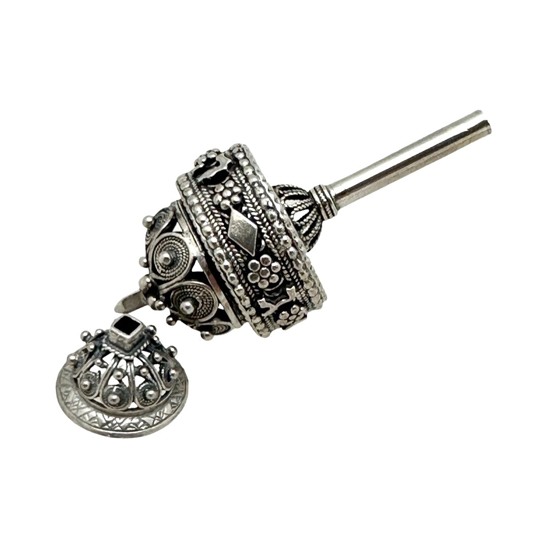 Yemenite Filigree Dreidel with a Stand