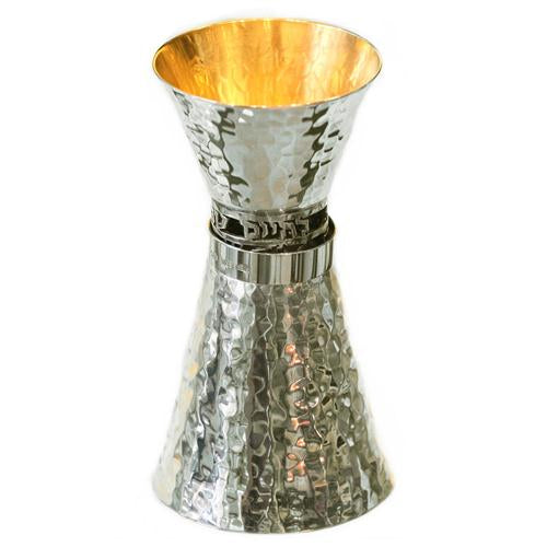 Hammered Kiddush Cup and Shot 'Glass'