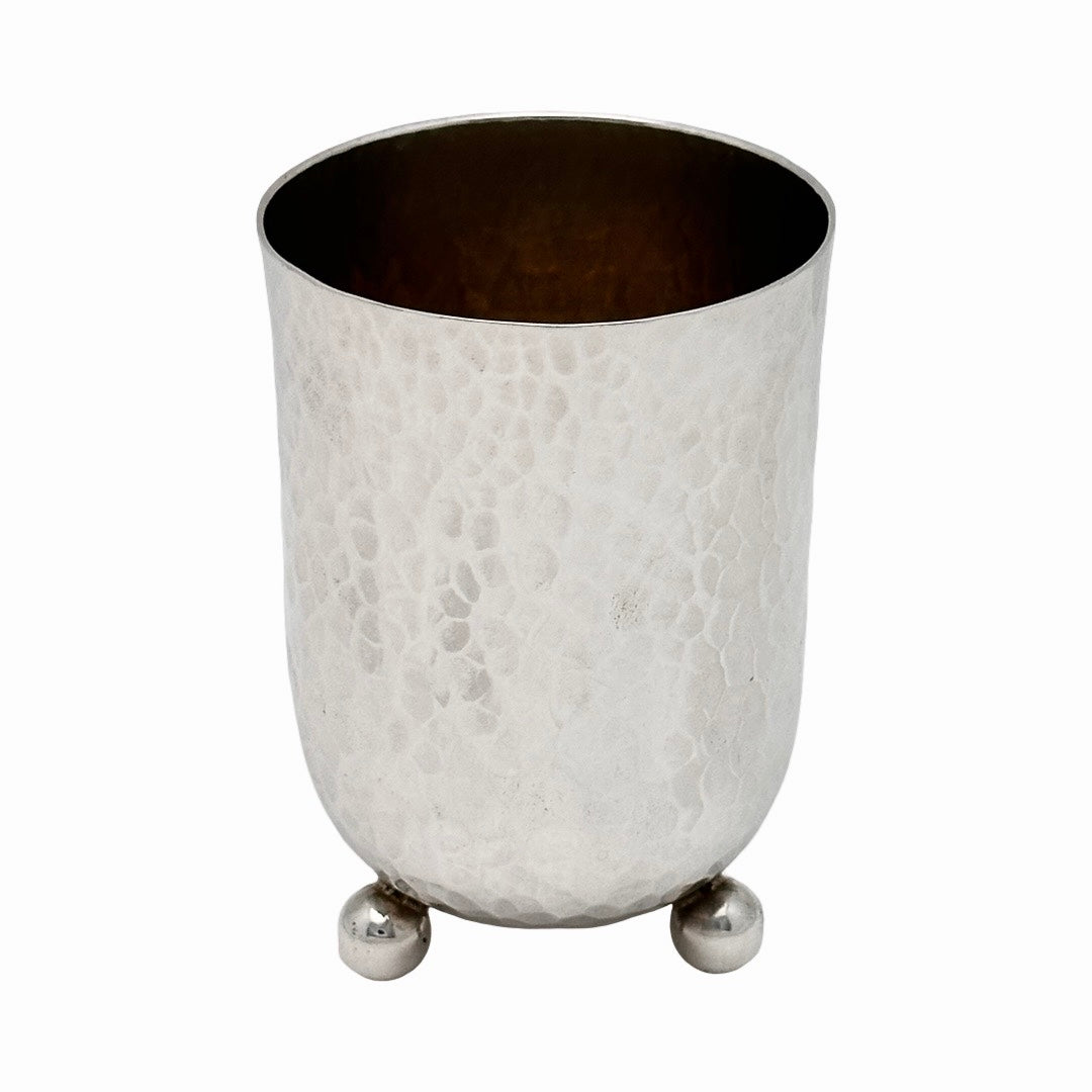 Hammered Kiddush Cup on 3 Balls