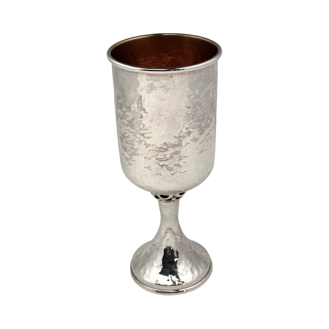 Hammered Silver Kiddush Cup