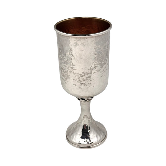 Hammered Silver Kiddush Cup