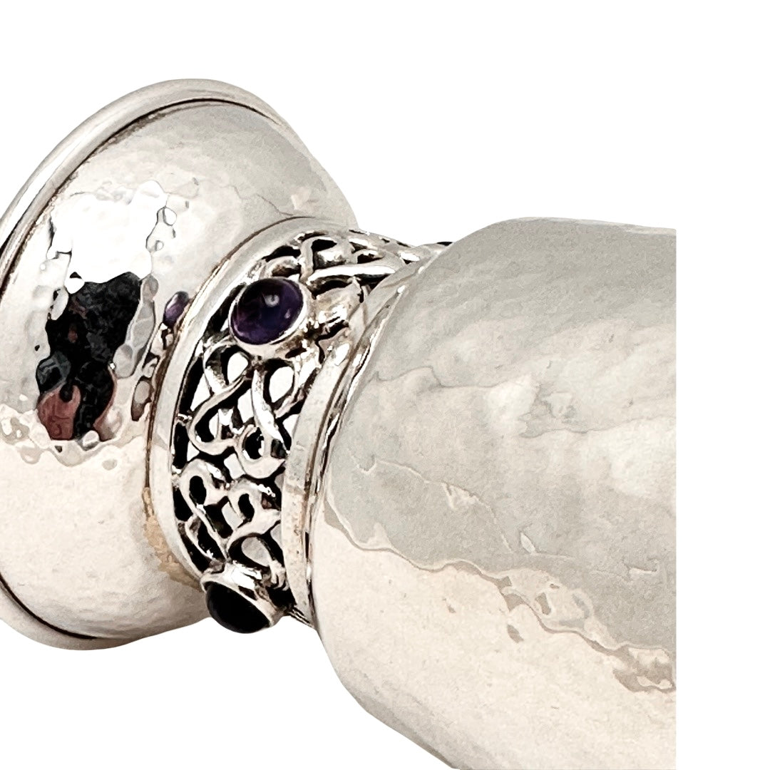 Asher Hammered Kiddush Cup