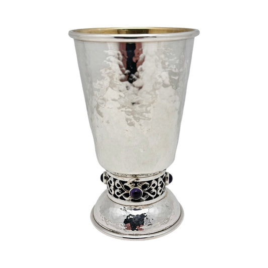 Asher Hammered Kiddush Cup