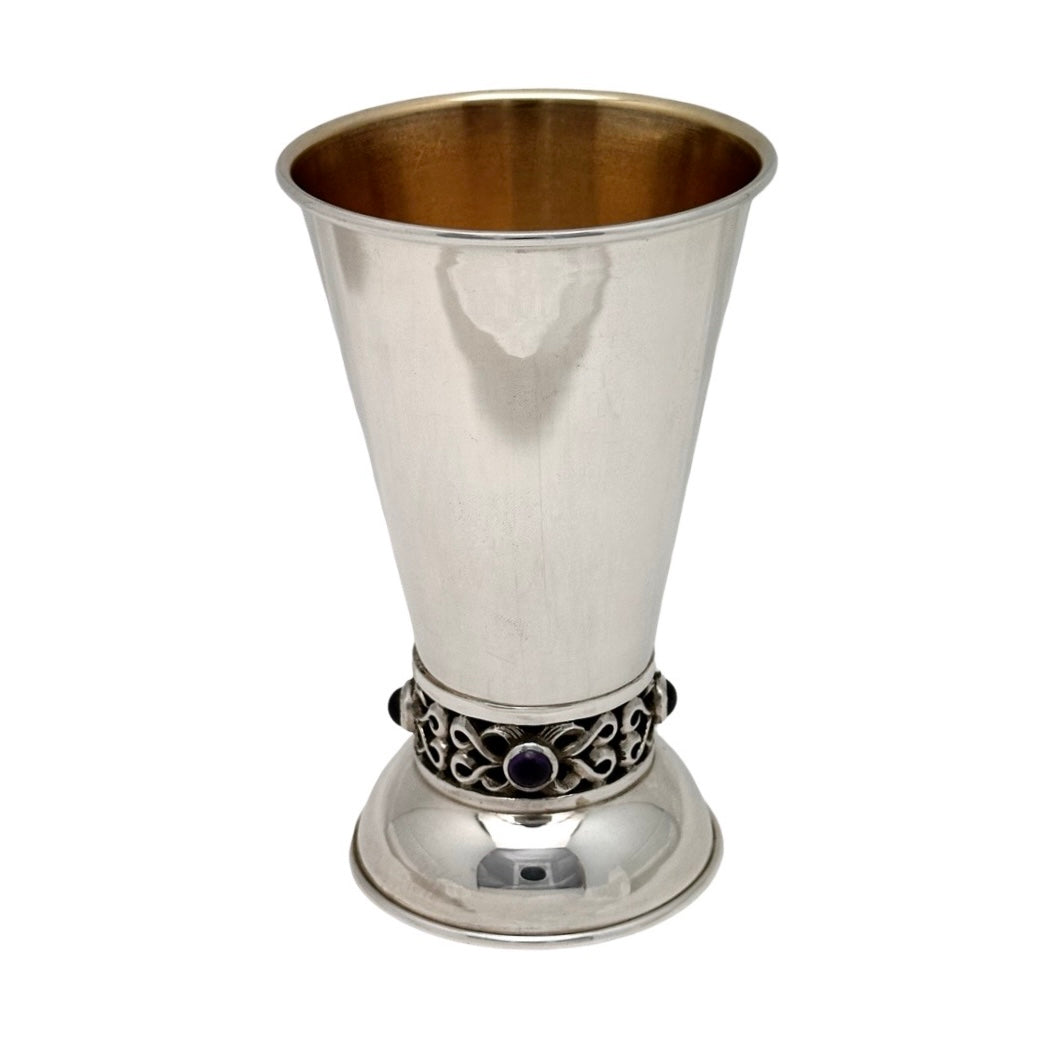 Kiddush Cup with Amethysts