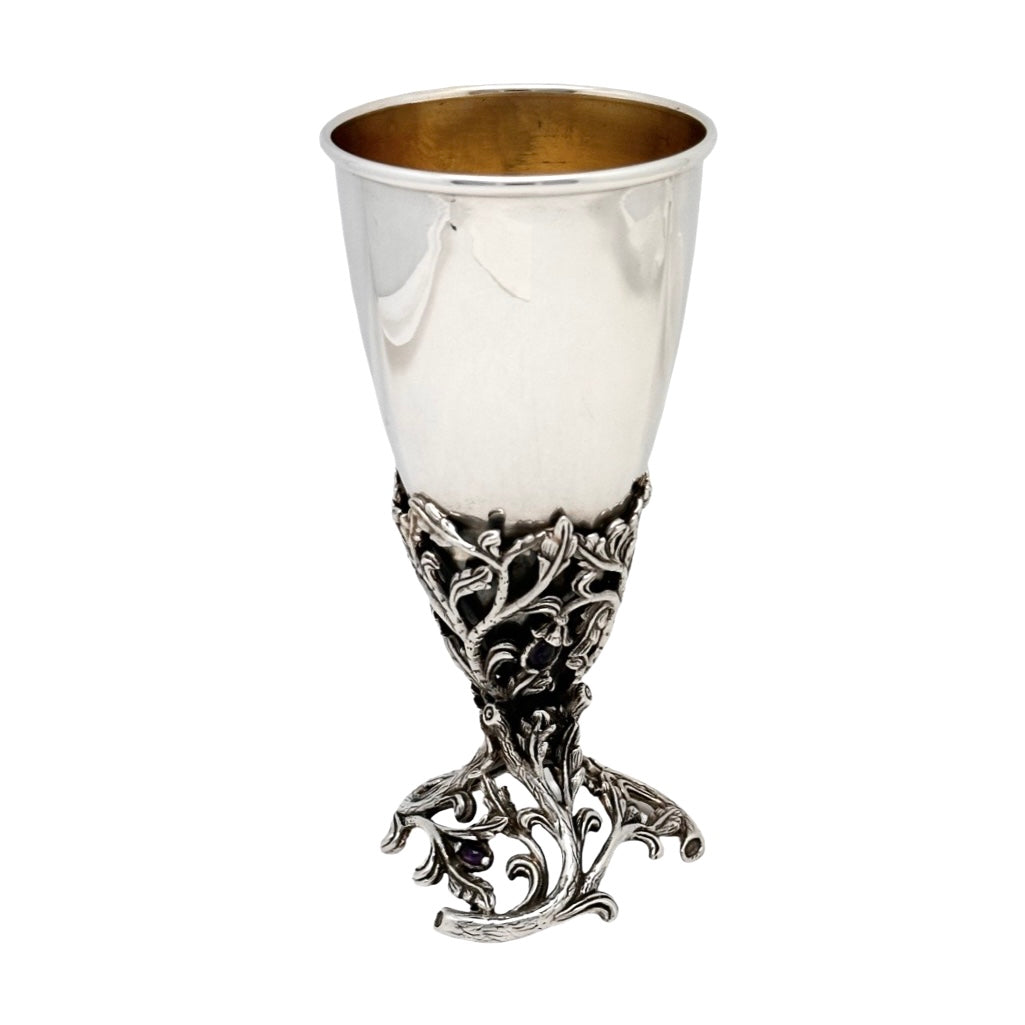 Branch Kiddush Cup with Amethyst