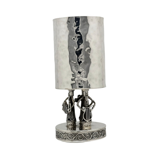 Filigree Hammered Kiddush Cup Musicians
