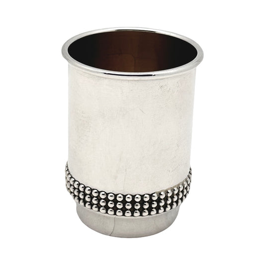 Sterling Silver Kiddush Cup With Beads