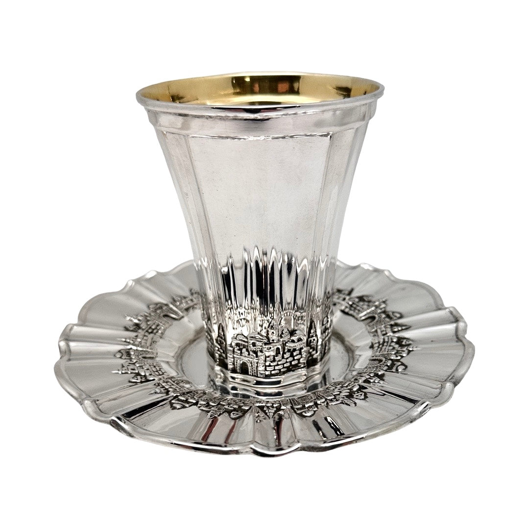 Mistral Jerusalem Kiddush Cup and Tray Set