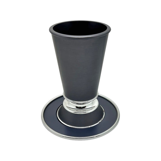 Modern Anodized Aluminum Kiddush Cup Set