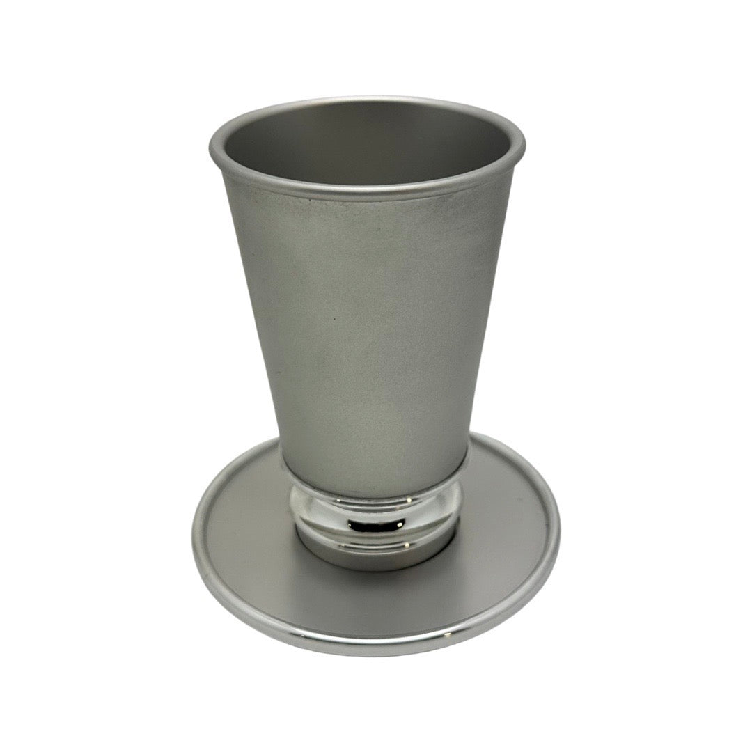 Anodized Aluminum Kiddush Cup & Tray