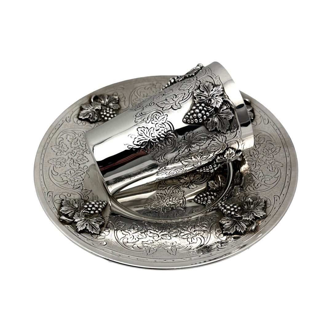 Chase Vine Casted Grapes Kiddush Cup Set