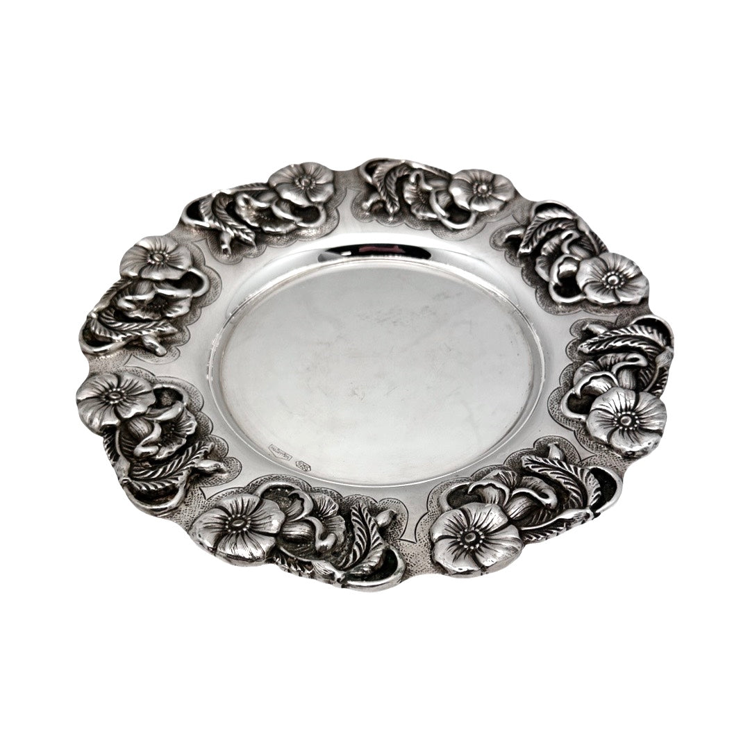 Casted Flower Kiddush Cup set