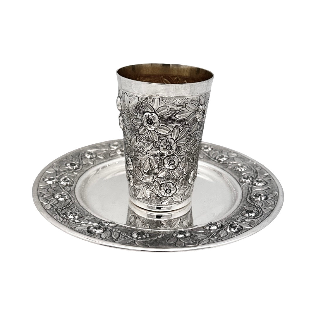 Flower Kiddush Cup Set