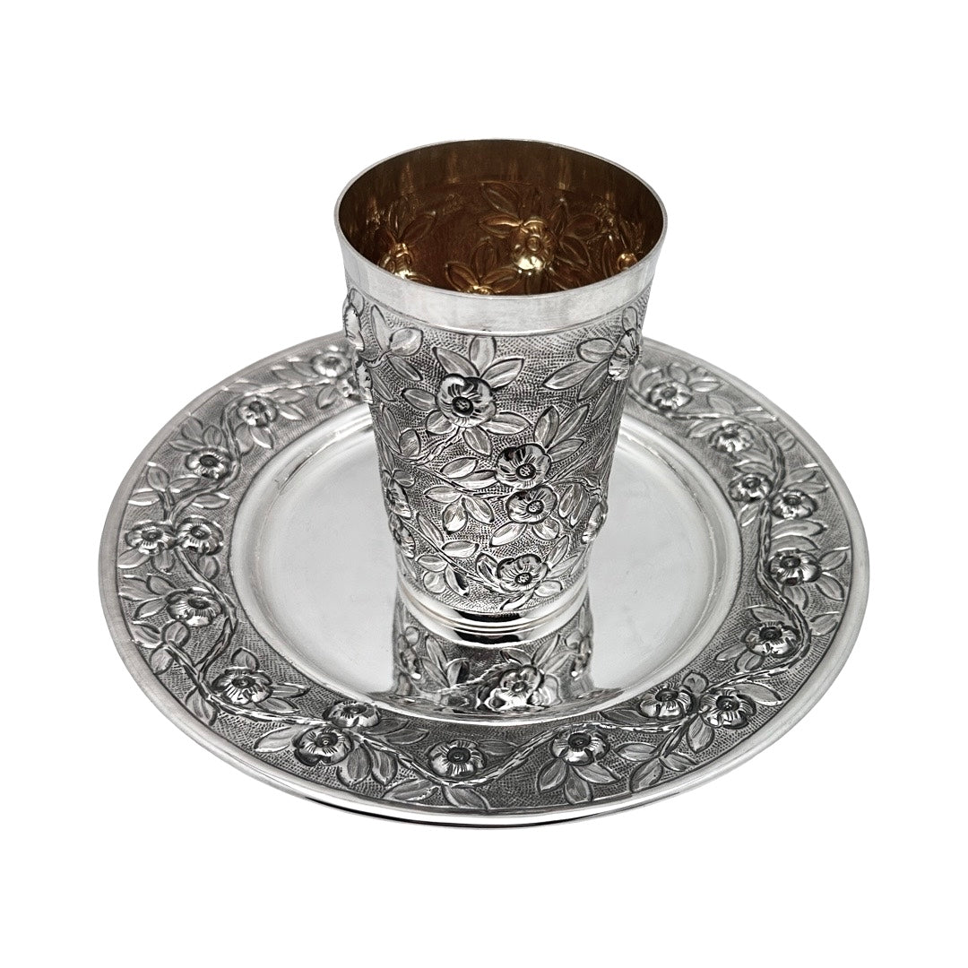 Flower Kiddush Cup Set