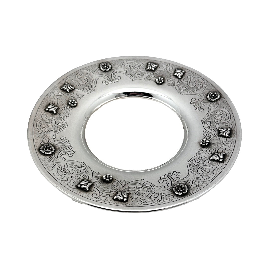 Casted Flower Kiddush Cup Set