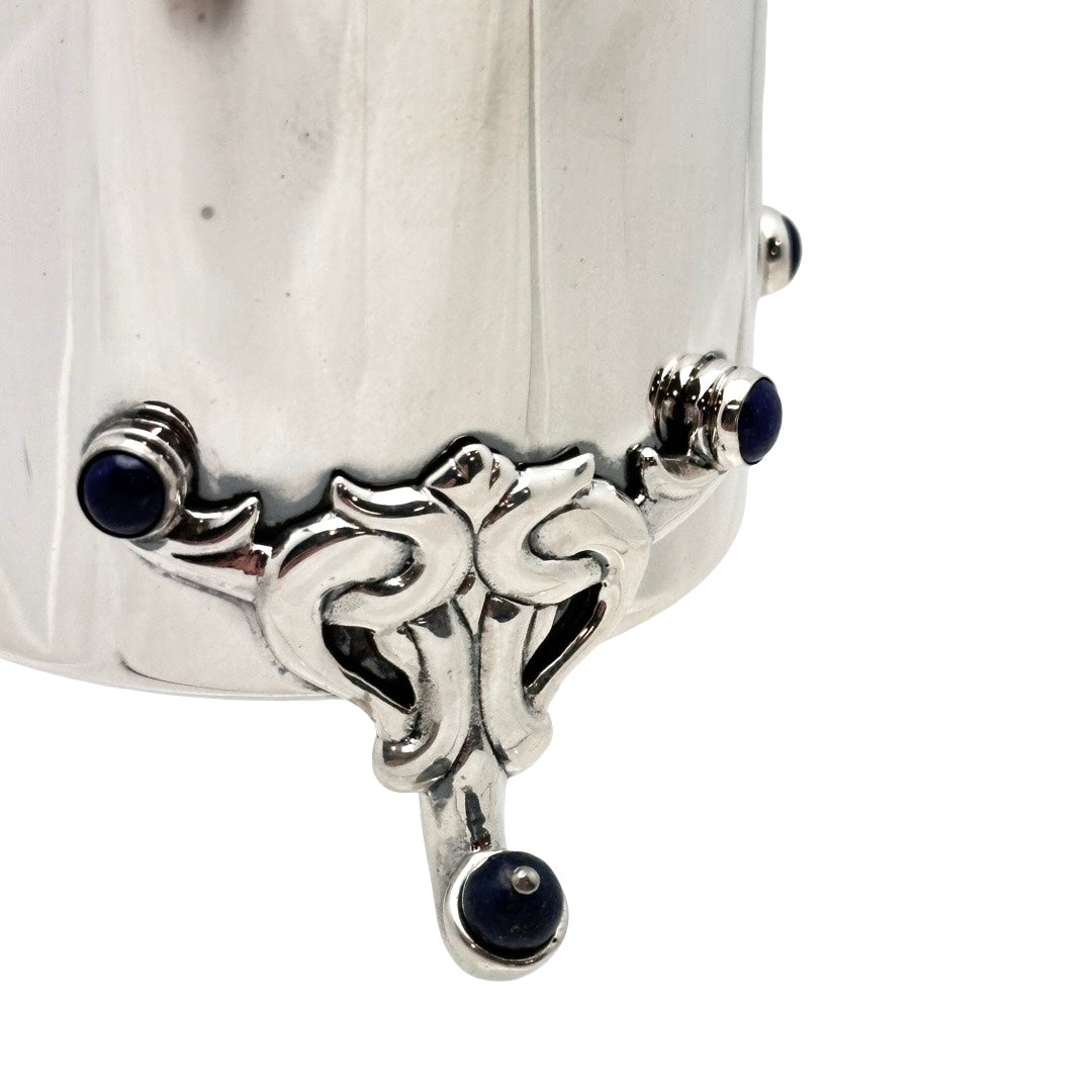 Sterling Silver Kiddush Cup With Lapis