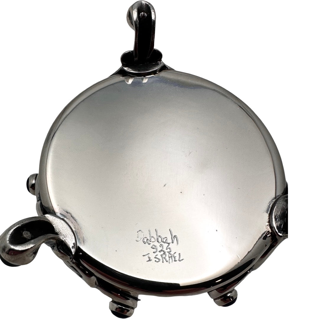 Sterling Silver Kiddush Cup With Lapis