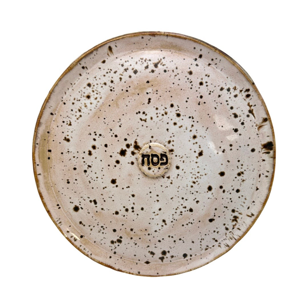 Round Ceramic Seder Plate