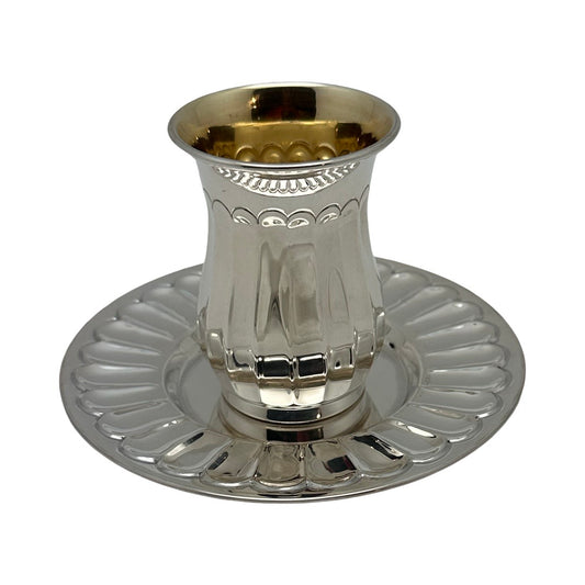 Fluted Flared kiddush Cup Set