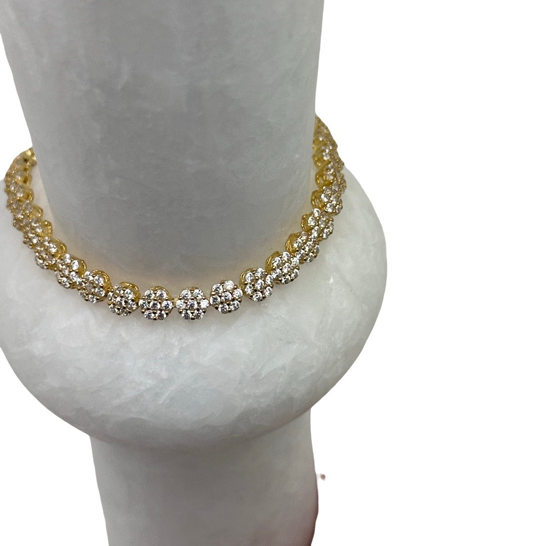 Sterling Silver Small Flower Adjustable Bracelet