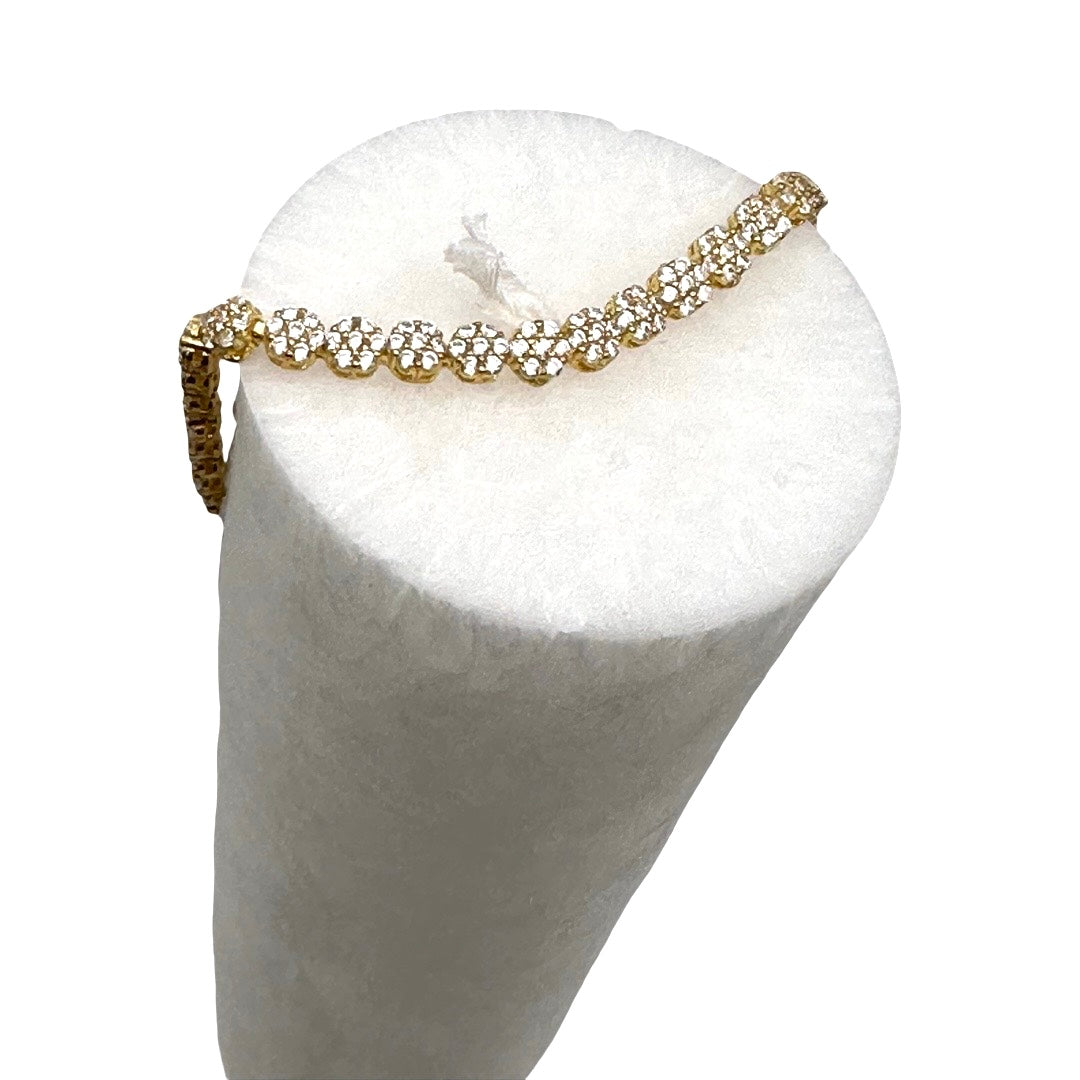 Sterling Silver Small Flower Adjustable Bracelet