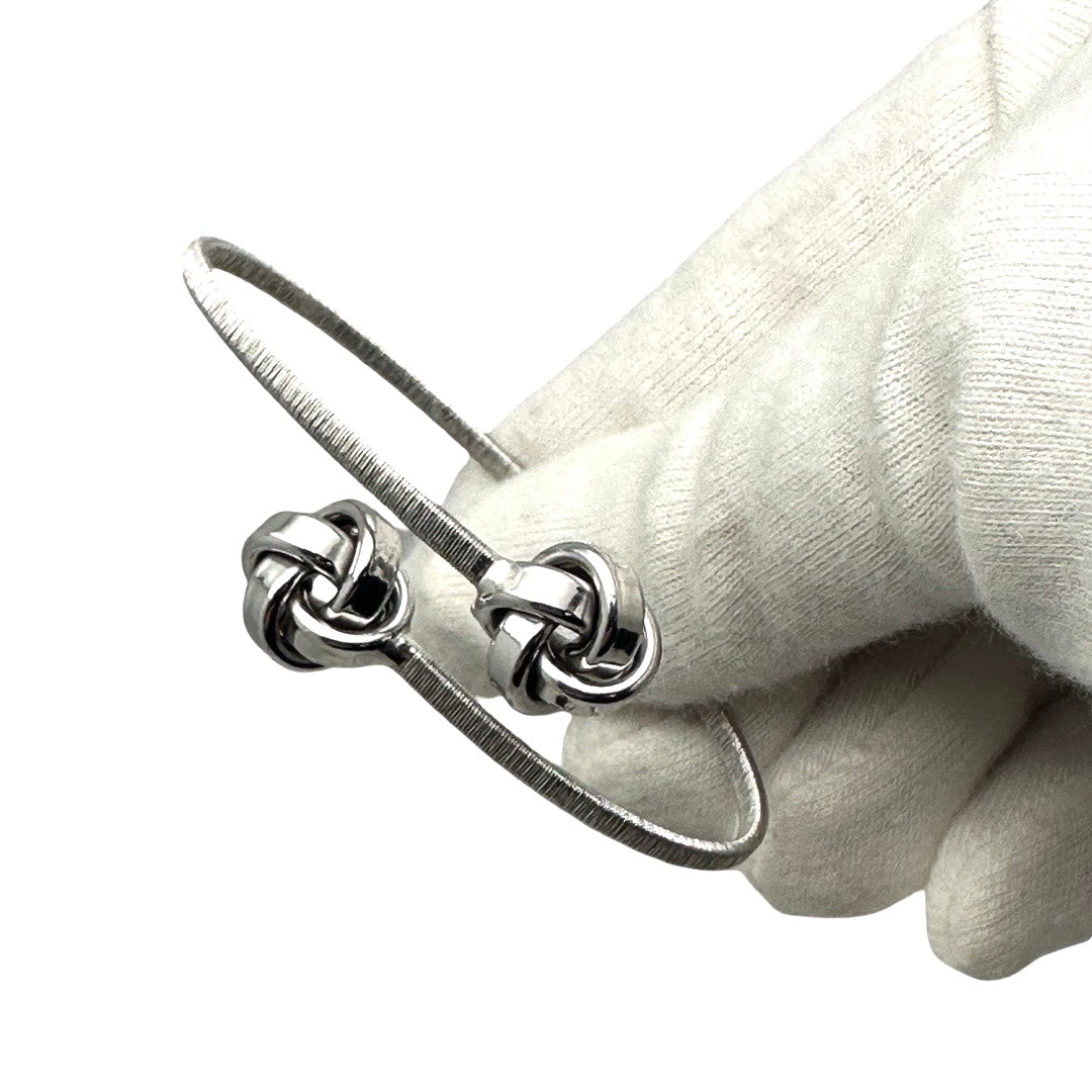 Sterling Silver Love Knot Wire Bangle