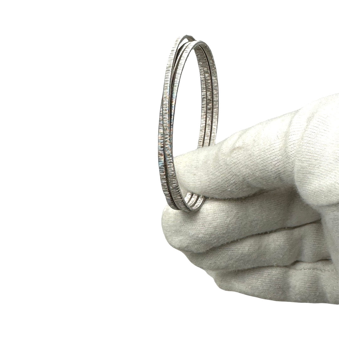 Sterling Silver Triple Wire Bangle