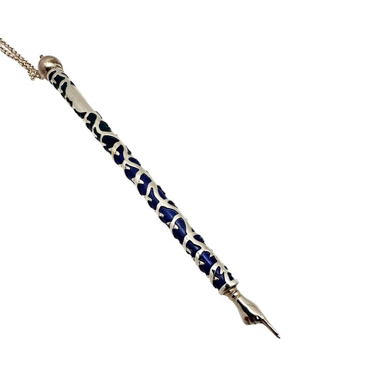 Enamel and Sterling Silver Torah Pointer