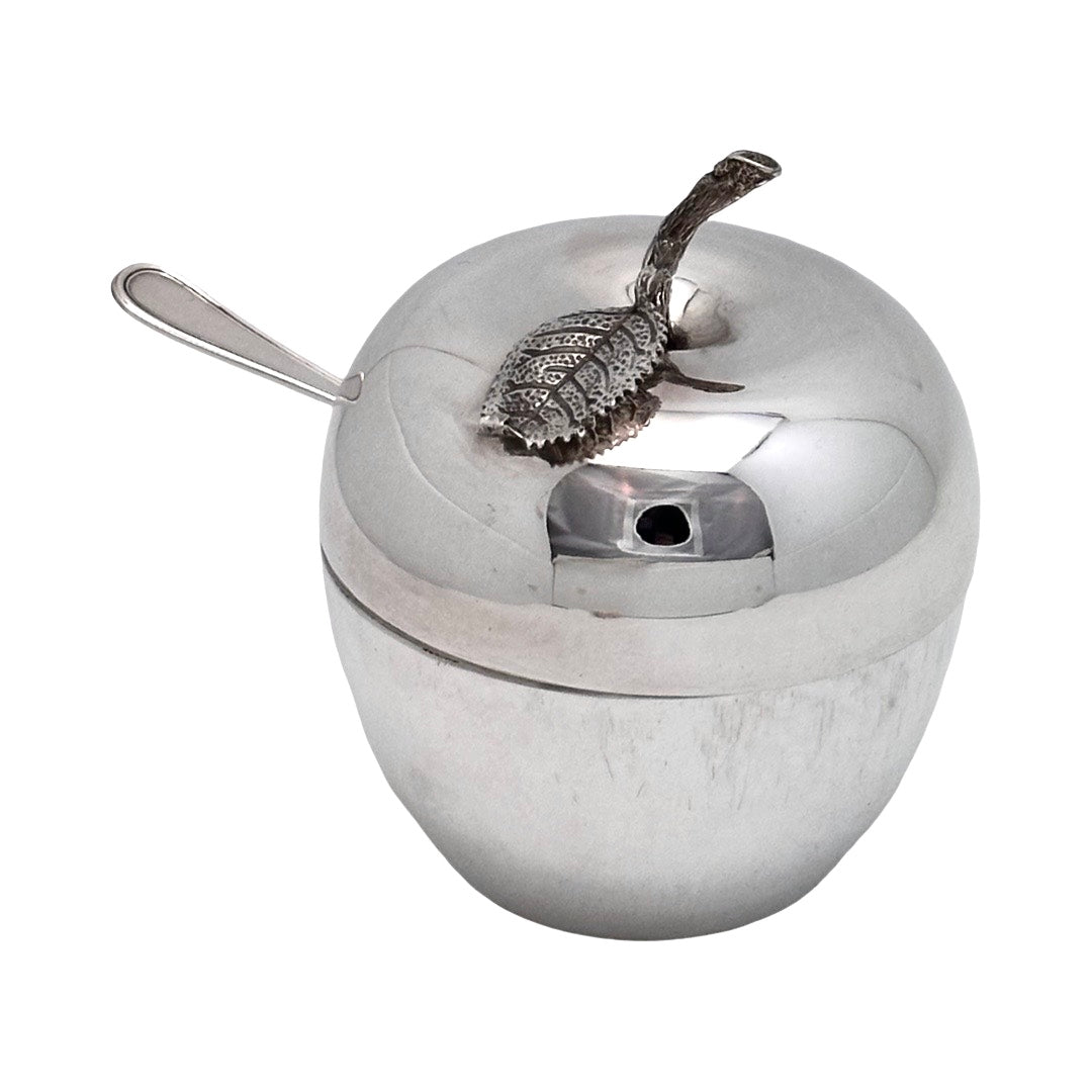 Sterling Silver Apple Honey Dish
