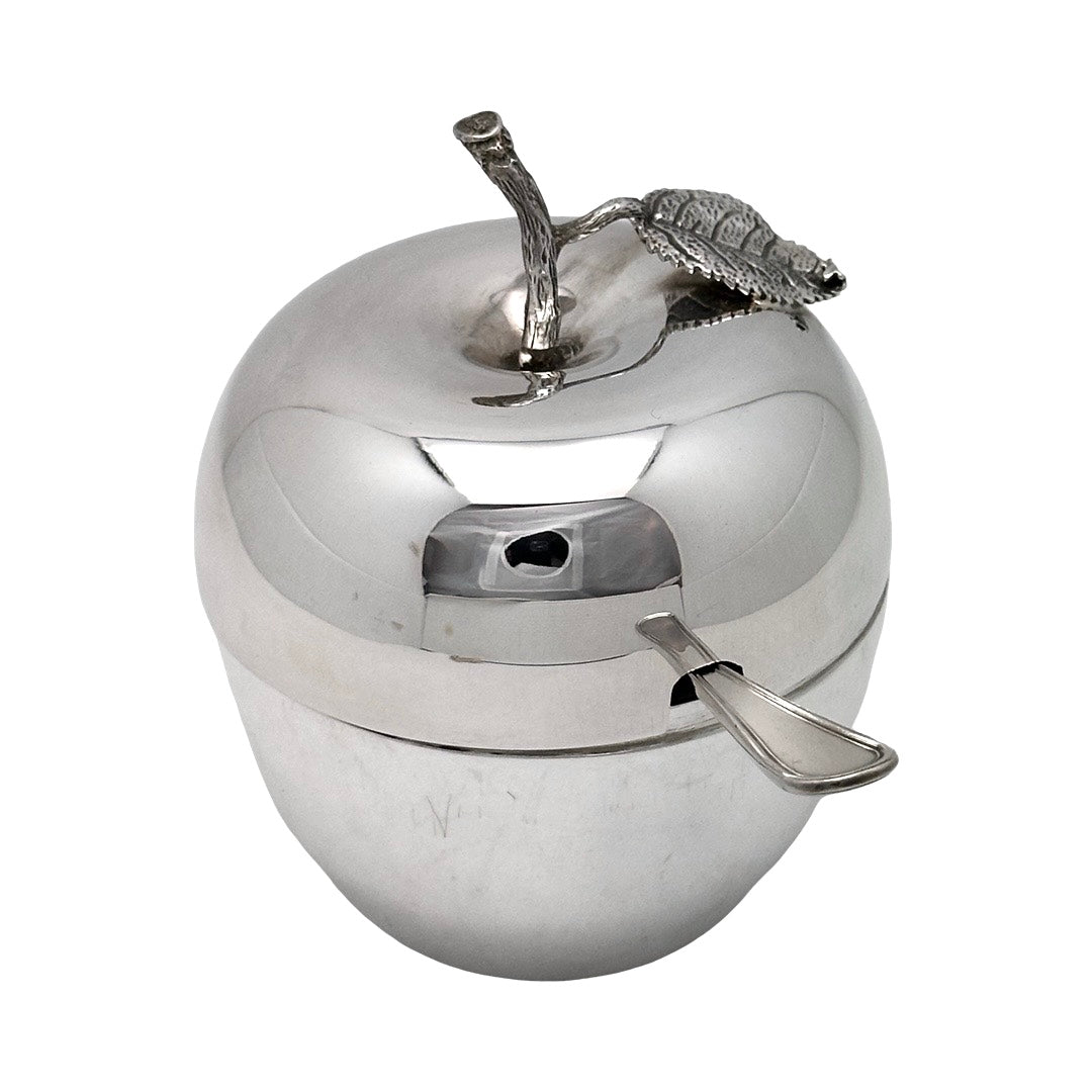 Sterling Silver Apple Honey Dish