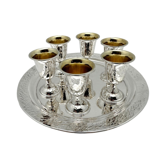 Hammered L'Chaim Set