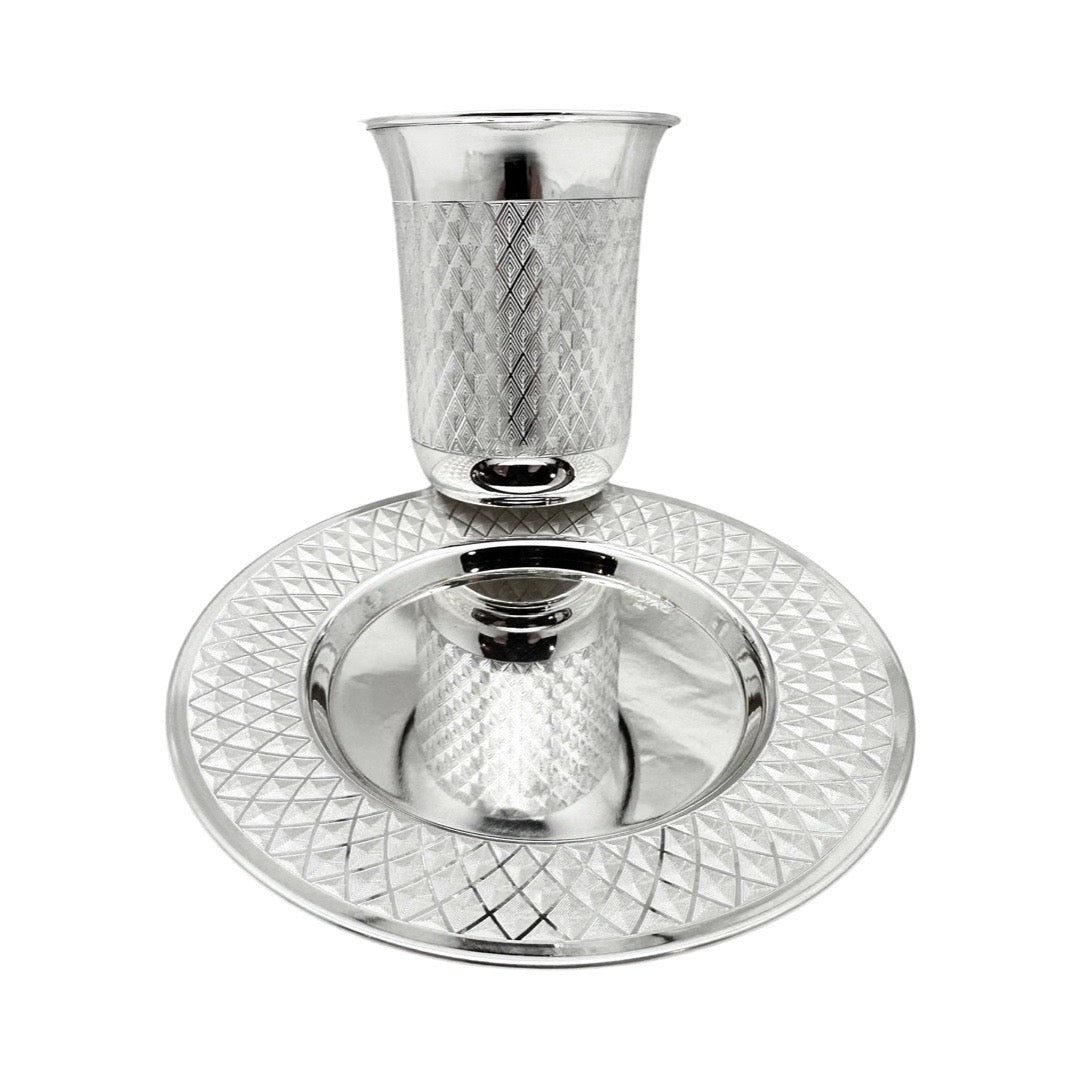 'Diamond' Kiddush Cup Set