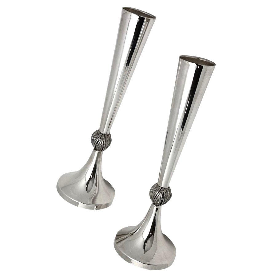 Cone Candlesticks with Filigree